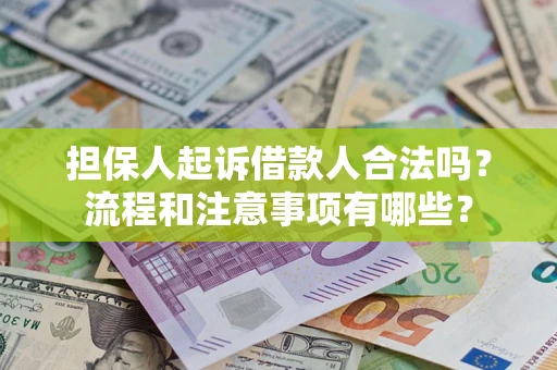北京担保人起诉借款人合法吗？流程和注意事项有哪些？