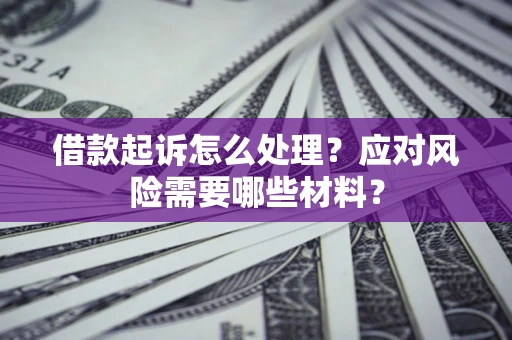 北京借款起诉怎么处理？应对风险需要哪些材料？