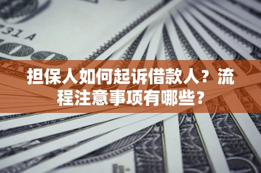 北京担保人如何起诉借款人？流程注意事项有哪些？